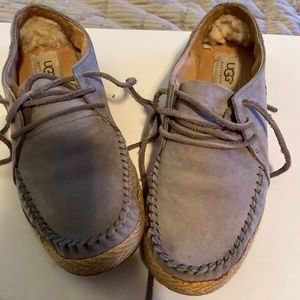 Grey ugg shoes like new size 7 worn 2X